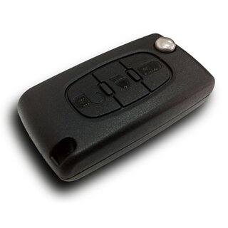 Ersatz Klappschlssel geeignet fr Citroen ohne Batteriefach - 3 Tasten HU83 Fernlicht