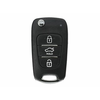 Ersatz Klappschlssel geeignet fr Hyundai  - 3 Tasten HOLD Taste HY22 mit silberner Knopfleiste
