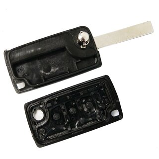 Ersatz Klappschlüssel geeignet für Citroen ohne Batteriefach - 3 Tasten HU83 Kofferraum