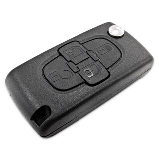Ersatz Klappschlüssel geeignet für Citroen ohne Batteriefach - 4 Tasten HU83