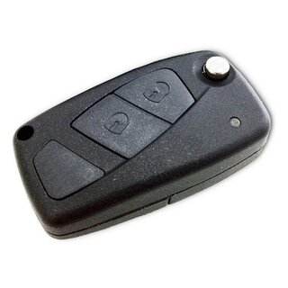 Ersatz Klappschlüssel geeignet für Fiat- 2 Tasten mit Batteriefach hinten