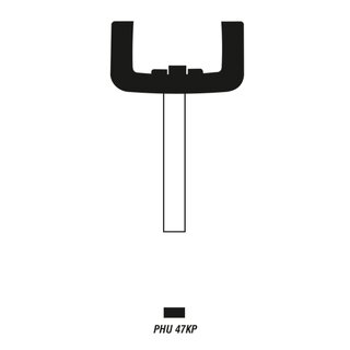 Ersatz U-Schlssel PHU47KP geeignet fr Opel Canas mit HU100 Rohling