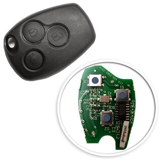 Ersatz Fernbedienung geeignet fr Renault VA02 Rohlinge  - 3 Tasten 434 MHz ID46 7947