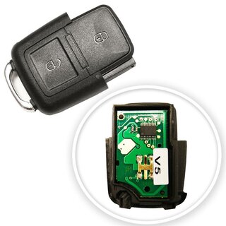 Ersatz Fernbedienung geeignet fr Volkswagen - 2 Tasten 433MHz, 1J .... CT/1J ... AG   geeignet fr  CT/ AG Bora 1999-2005, Golf IV 2002-2006, Polo 2002-2005, Transporter 2003-2009