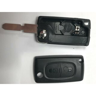Ersatz Klappschlüssel geeignet für Citroen- 2 Tasten NE78 mit Batteriefach