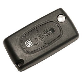 Ersatz Klappschlüssel geeignet für Citroen- 2 Tasten NE73 mit Batteriefach