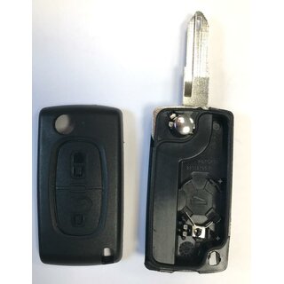 Ersatz Klappschlssel geeignet fr Citroen- 2 Tasten NE73 mit Batteriefach