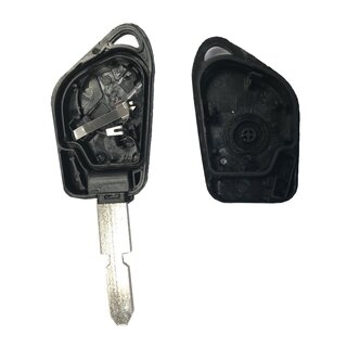 Ersatz Funkgehäuse geeignet für Peugeot/Citroen - 1 Taste NE78  mit Batteriefach