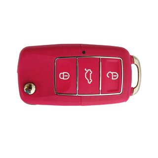 Ersatz Gehäuse für Volkswagen - 3 Tasten Luxury Keydiy Rosa