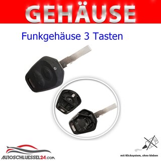 Ersatz Funkgehäuse geeignet für Porsche  - 3 Tasten, HU66