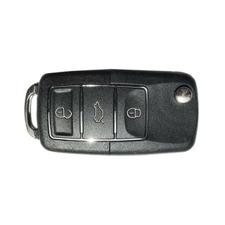 Ersatz Klappschlüssel geeignet für Volkswagen - 3 Tasten Luxury Keydiy schwarz, HU66