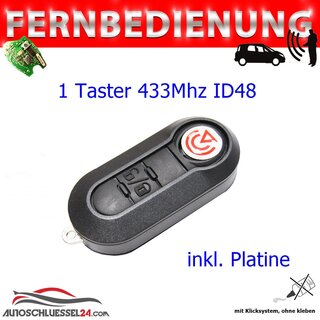 Ersatz Fernbedienung geeignet für Fiat -1 Taste 433 MHz ID48 FIR105 KLONBAR Doblo, Albea, Punto, Palio (ESKI TIP/Alt TYP)