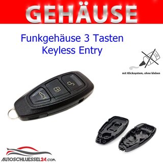 Ersatz Funkgehäuse geeignet für Ford - 3 Tasten Keyless Entry geeignet für Focus