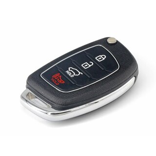 Ersatz Klappschlssel  geeignet fr Hyundai  - 4 Tasten TOY40 mit Panic Button geeignet fr i20, i30