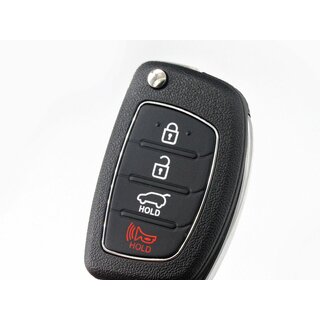 Ersatz Klappschlüssel  geeignet für Hyundai  - 4 Tasten HY14  mit Panic Button geeignet für i20, i30