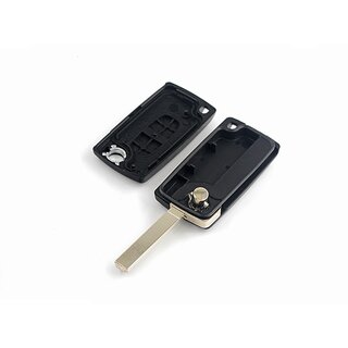 Ersatz Klappschlüssel geeignet für Peugeot/Citroen 2 -  Tasten ohne Batteriefach