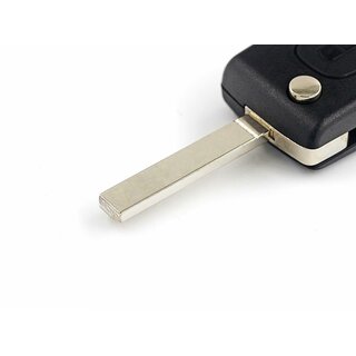Ersatz Klappschlüssel geeignet für Peugeot/Citroen 2 -  Tasten ohne Batterieplatz