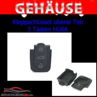 Ersatz Klappschlüssel geeignet für Audi Teil 2 - 3 Tasten HU66