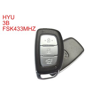 Ersatz Fernbedienung geeignet für Hyundai - 3 Tasten 434 MHz TOY40 Rohling, ID46  Smartcard Keyless IX35