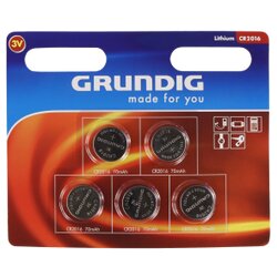 Knopfzelle GRUNDIG CR2016 Batterie, 5er Set