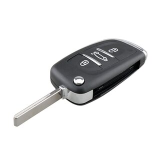 Ersatz Umbaugehuse geeignet fr Peugeot  - 3 Tasten HU83 DS Model ohne Batterie Fach