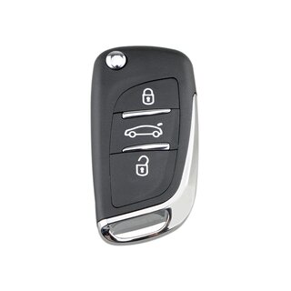 Ersatz Umbaugehuse geeignet fr Peugeot  - 3 Tasten HU83 DS Model ohne Batterie Fach