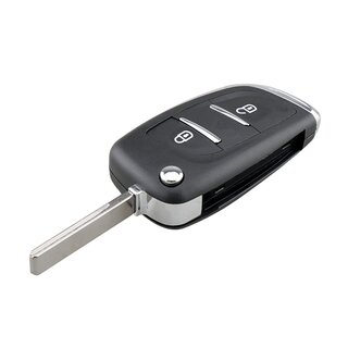 Ersatz Umbaugehuse geeignet fr Peugeot  - 2 Tasten HU83 DS Model ohne Baterie Fach