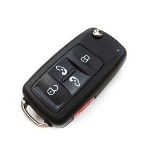 Ersatz Fernbedienung geeignet fr Volkswagen - 5 Tasten inkl. Panictaste 434MHz, MQB AES Transponder (id88) Geeignet fr 2015 Scharan T7