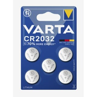 Lithium-Knopfzelle VARTA Electronics CR2032, 3V, 5er-Pack