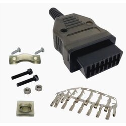 OBD II Universal OBD2 16pin Female Connector Adaptor Car...