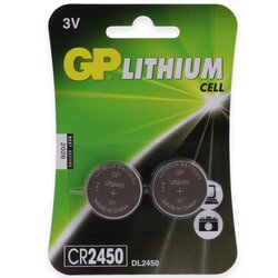 GP Knopfzelle, CR2450, Lithium, 3 V, 2 St�ck