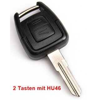 Ersatz Funkgeh�use geeignet f�r Opel - 2 Tasten HU46